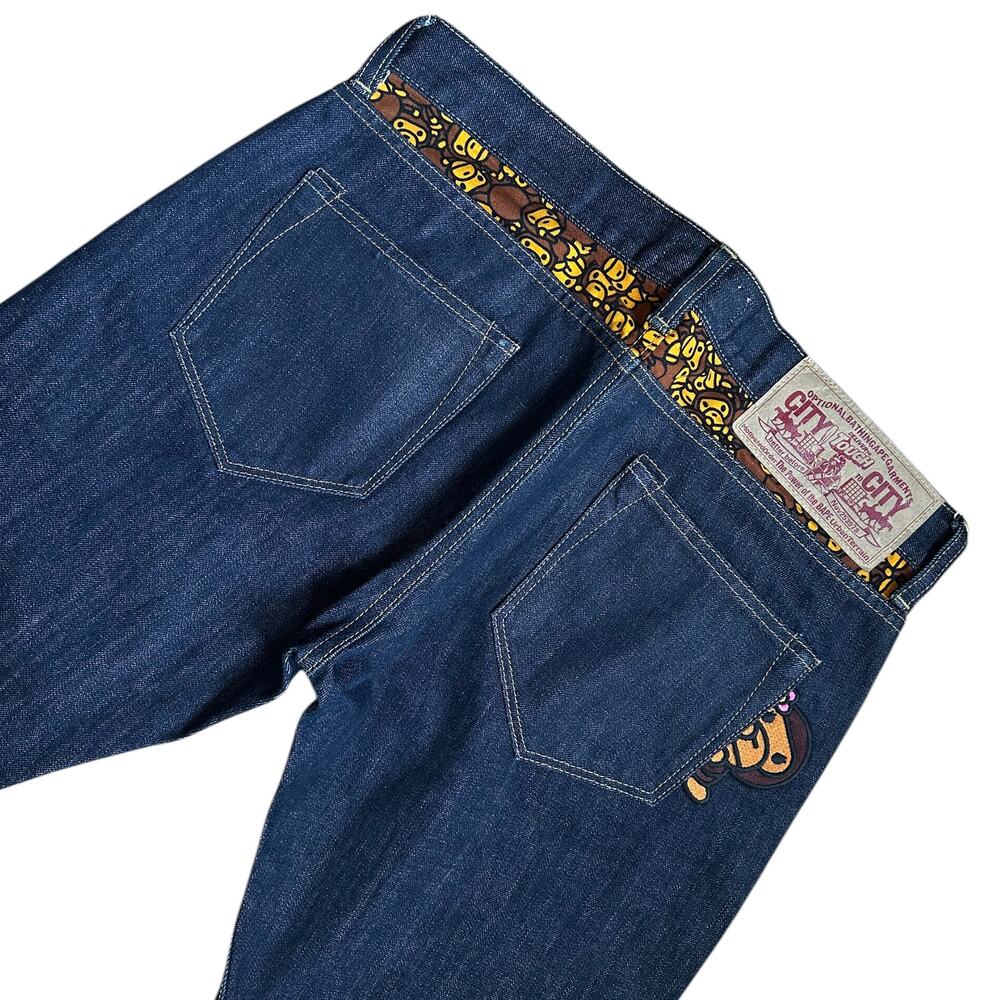 28" X 28"  S Bape Womens Baby Milo Lisa Straight Leg Denim